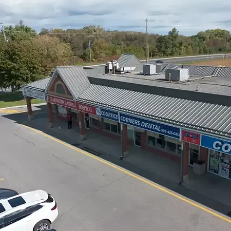 Drone photograph of building
